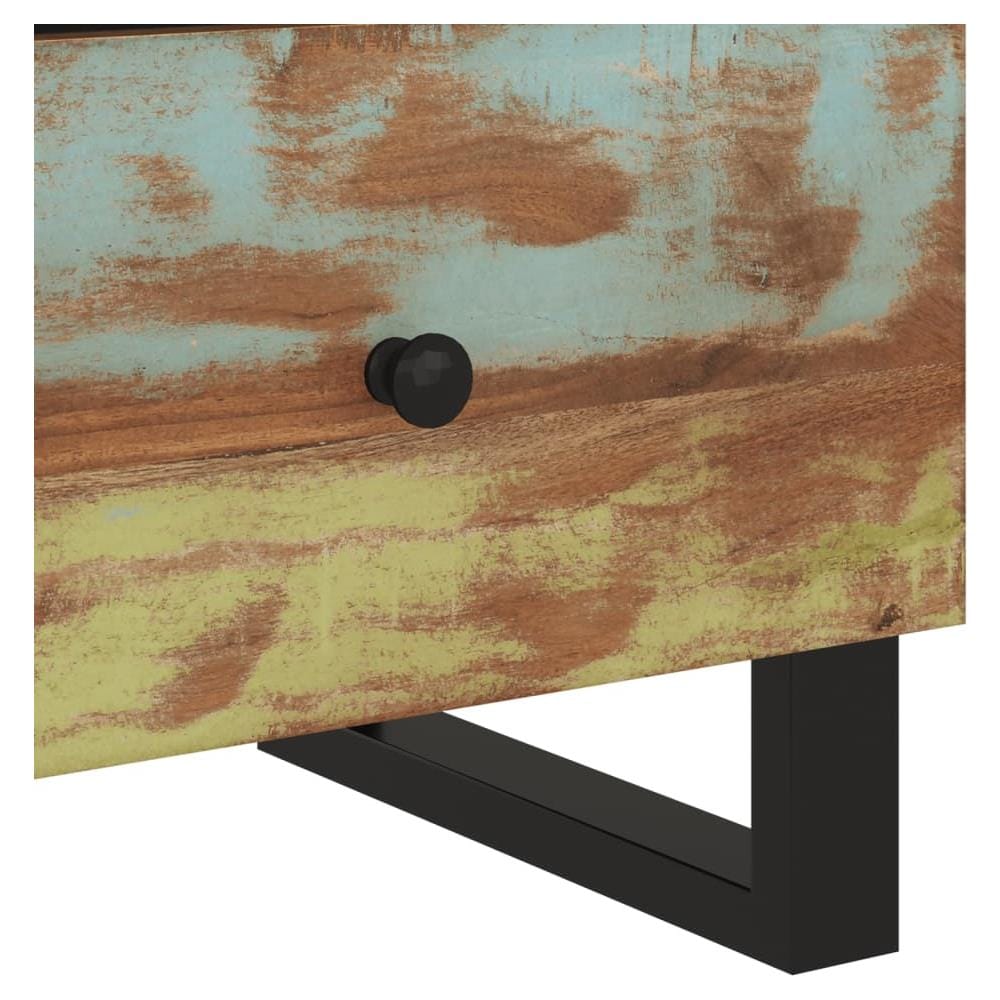 Comodini 2pz In Legno Massello Di Recupero E Legno Multistrato - Foto 7