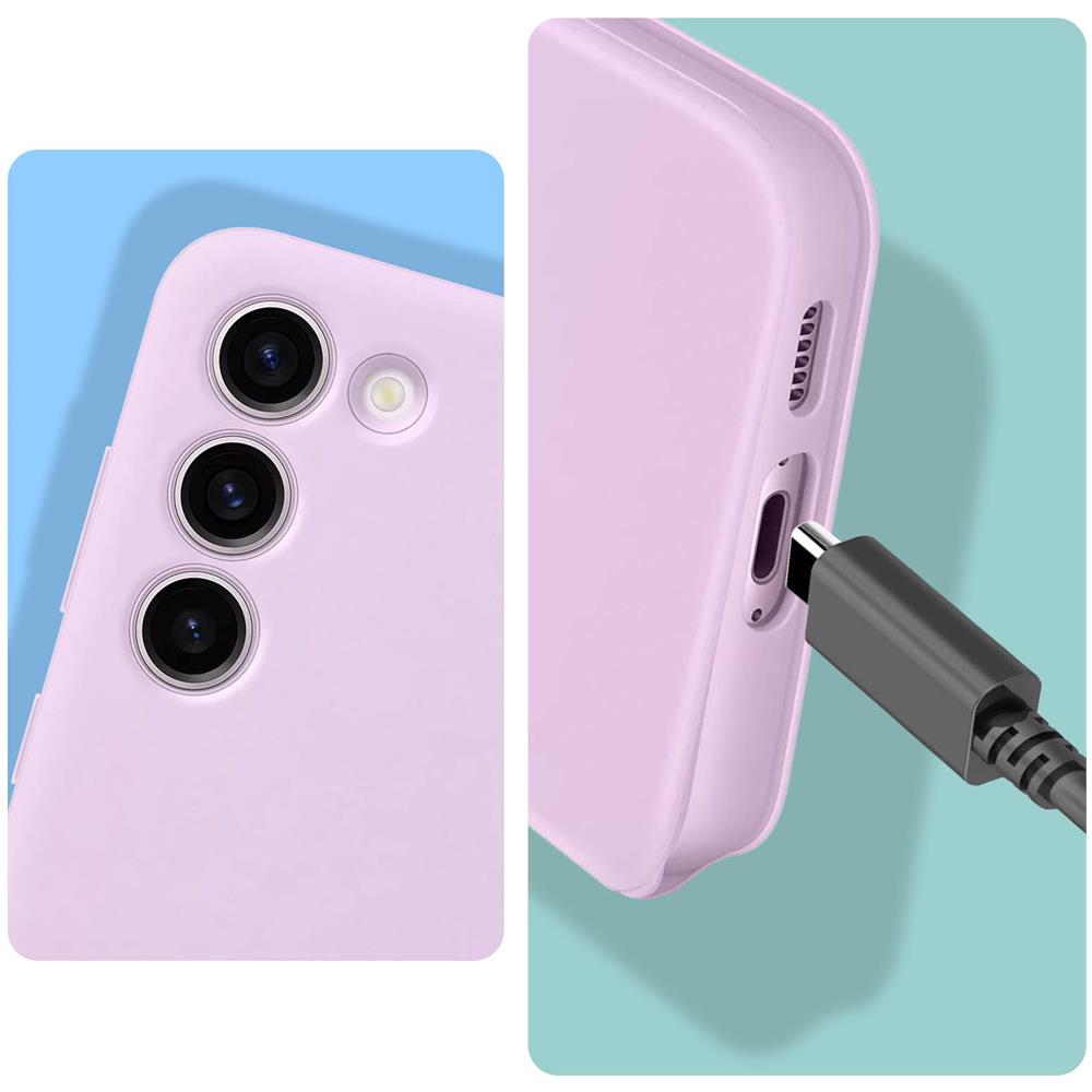 Custodia Galaxy S23 Plus Con Finestra Originale Smart View Wallet Case Lavender - Foto 5