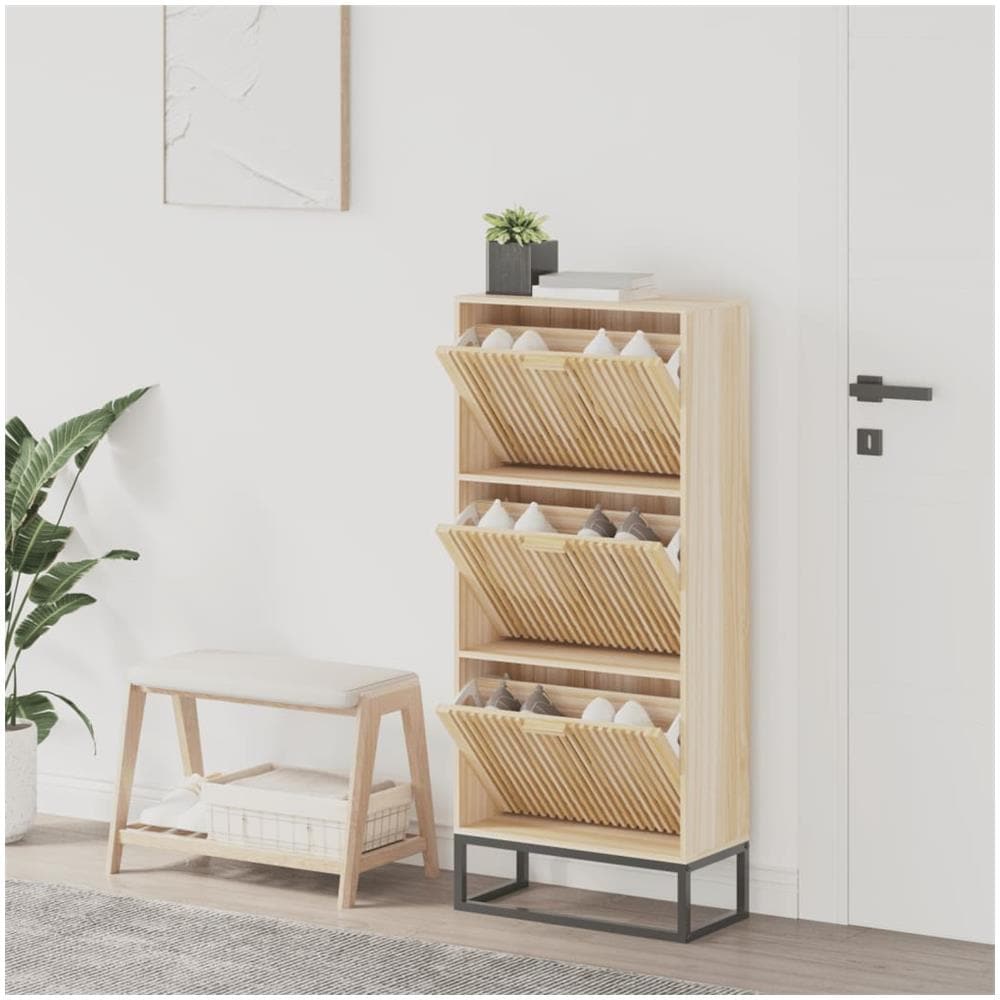 Scarpiera 52x25x120 Cm In Legno Multistrato - Foto 1