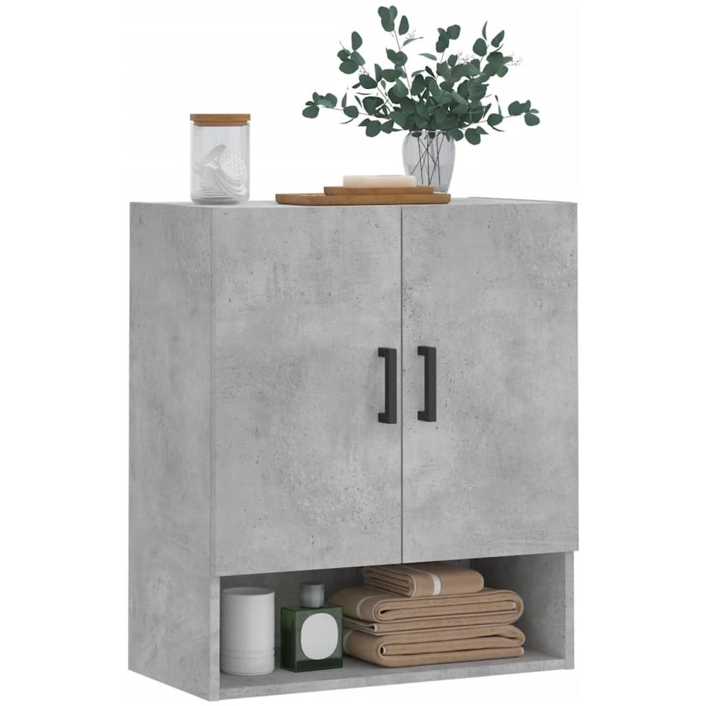 Armadietto A Muro Grigio Cemento 60x31x70 Cm Legno Multistrato - Foto 2
