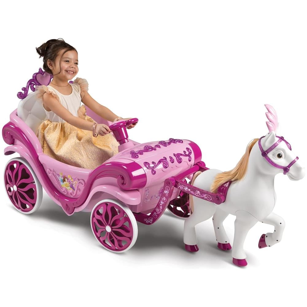 Carrozza Con Cavallo Elettrica Delle Principesse Disney - Foto 1