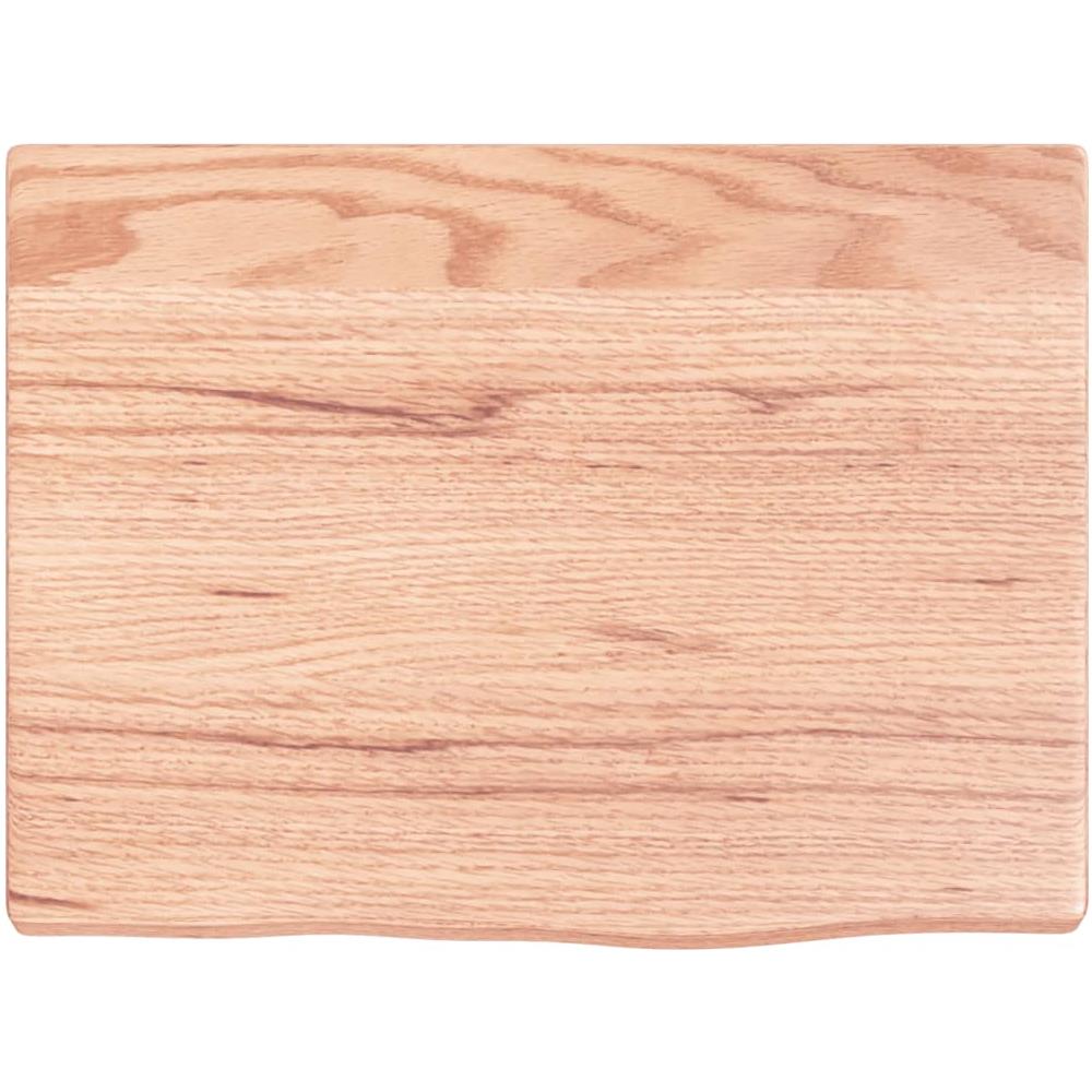 Ripiano Muro Marrone Chiaro 40x30x2 cm Massello Rovere Trattato - Foto 2