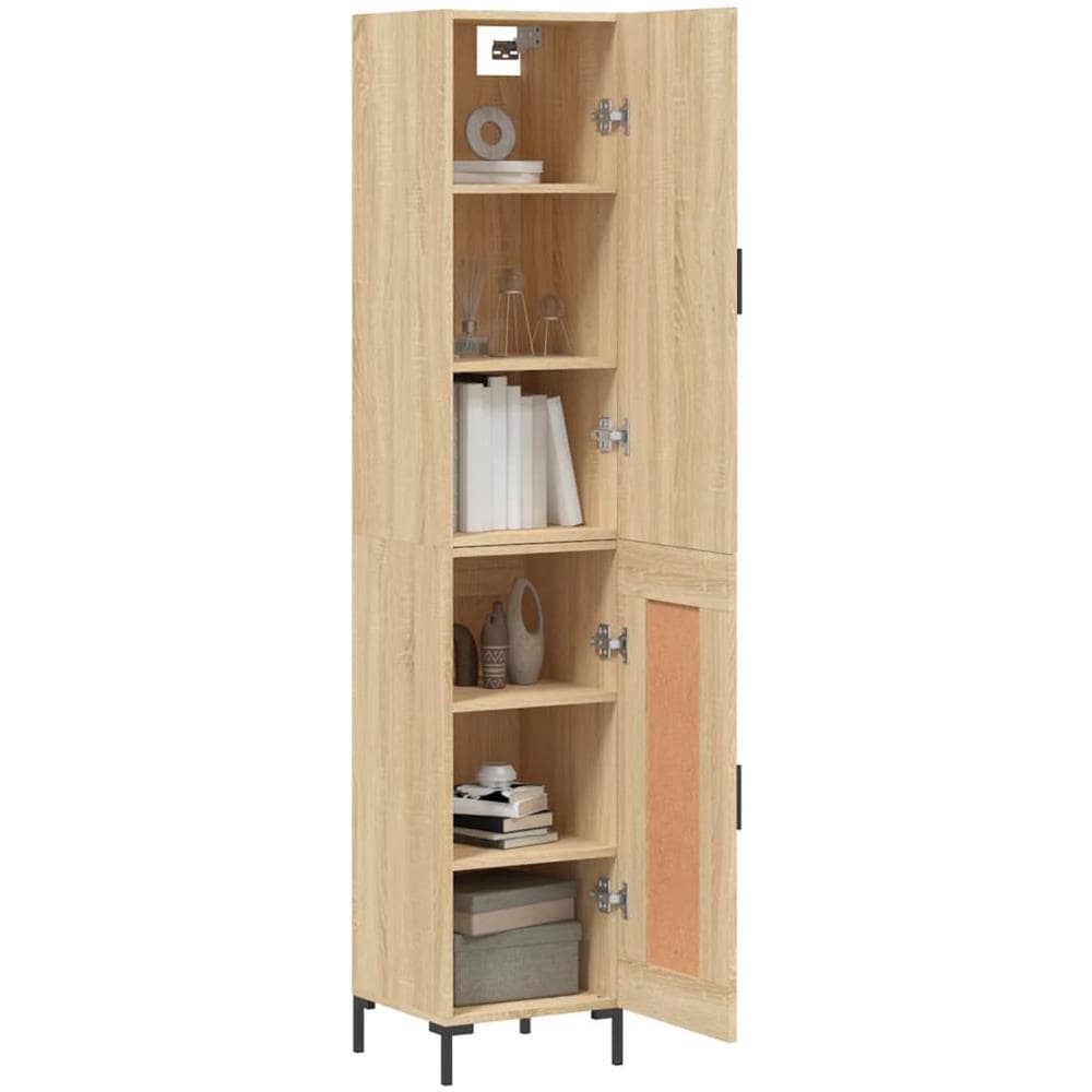 Credenza Rovere Sonoma 34,5x34x180 Cm In Legno Multistrato - Foto 3