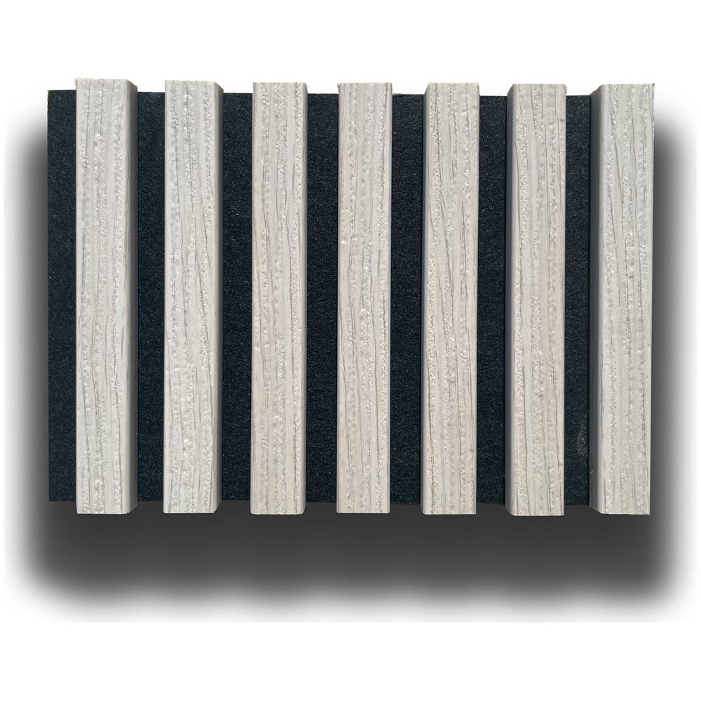 €49,90al Mq - Pacco Da 3,6mq (due Aste) 22x600x3000mm Di Rivestimento Acustico Pet E Polimeri Lamelli Vari Decori - Sbiancato-6832 - Foto 1