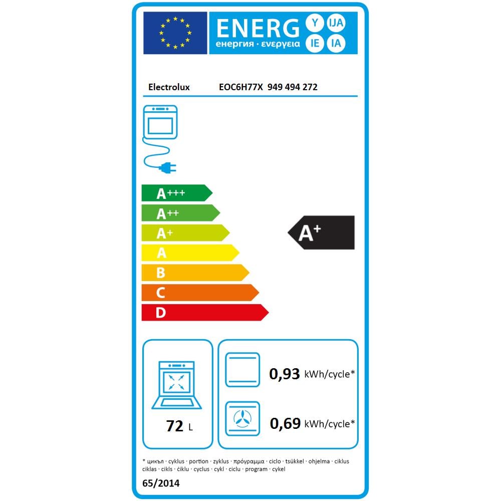 EOC6H77X 72 L 2990 W Nero, Acciaio inox - Foto 3
