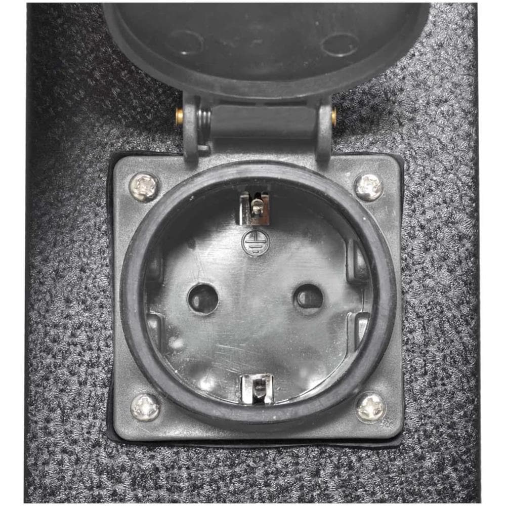 Presa Elettrica Da Giardino A Pilastro Nero Con Luce - Foto 6