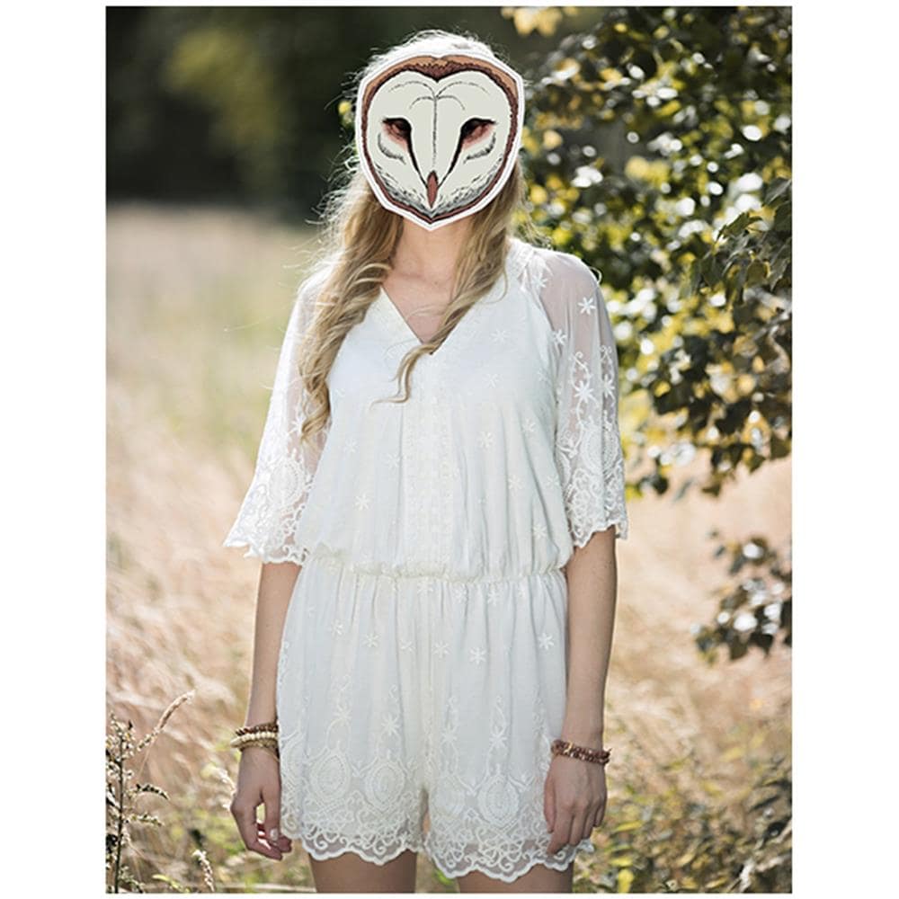 Maschera In Carta Da Civetta Taglia Unica - Foto 2