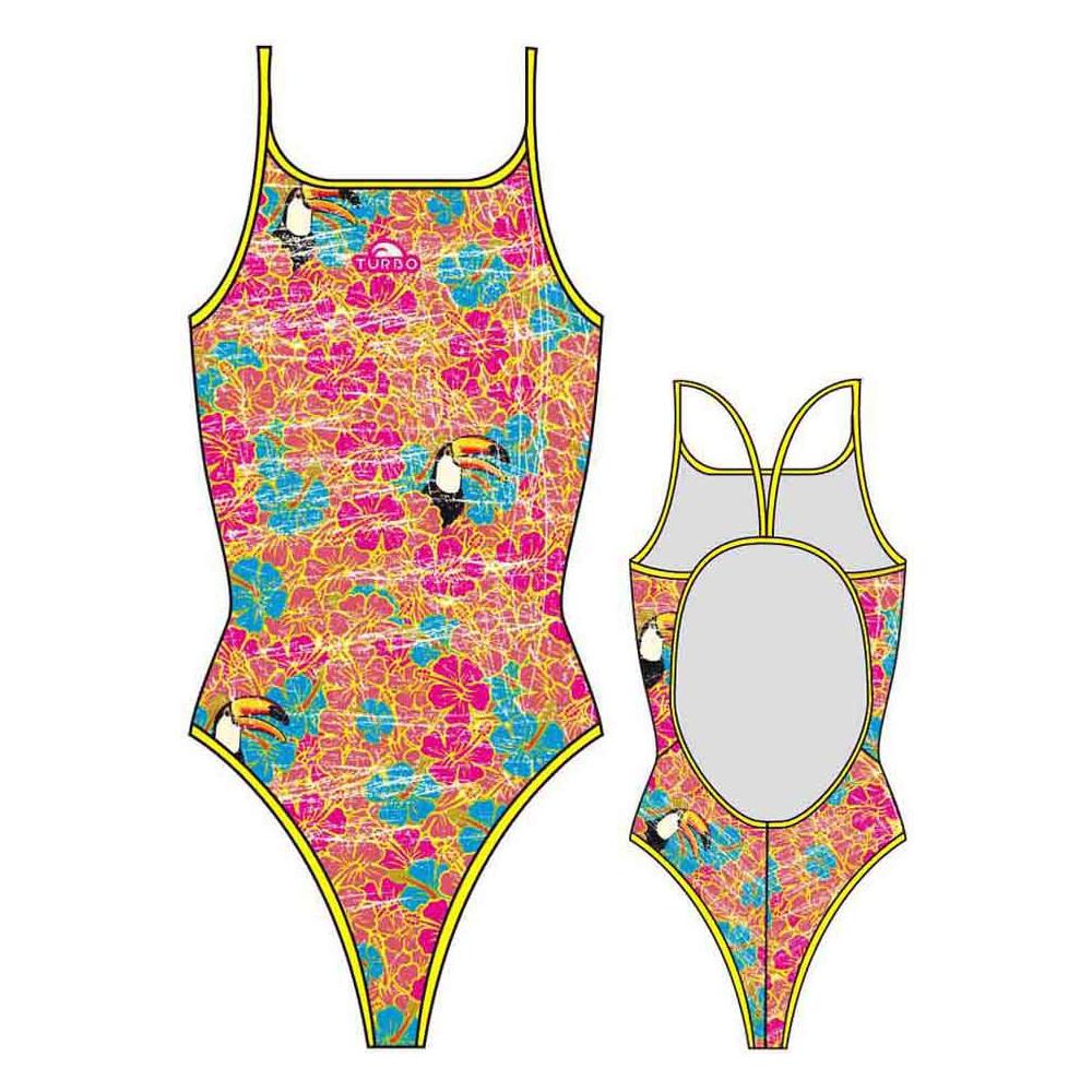 Costumi Da Bagno Turbo Tropical Tucan Flour Thin Strap Costumi Donna L - Foto 1