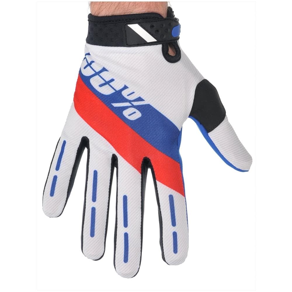 Guanti Mx Ridefit Honor Bianco Rosso Blu (xxl, Bianco) - Foto 1