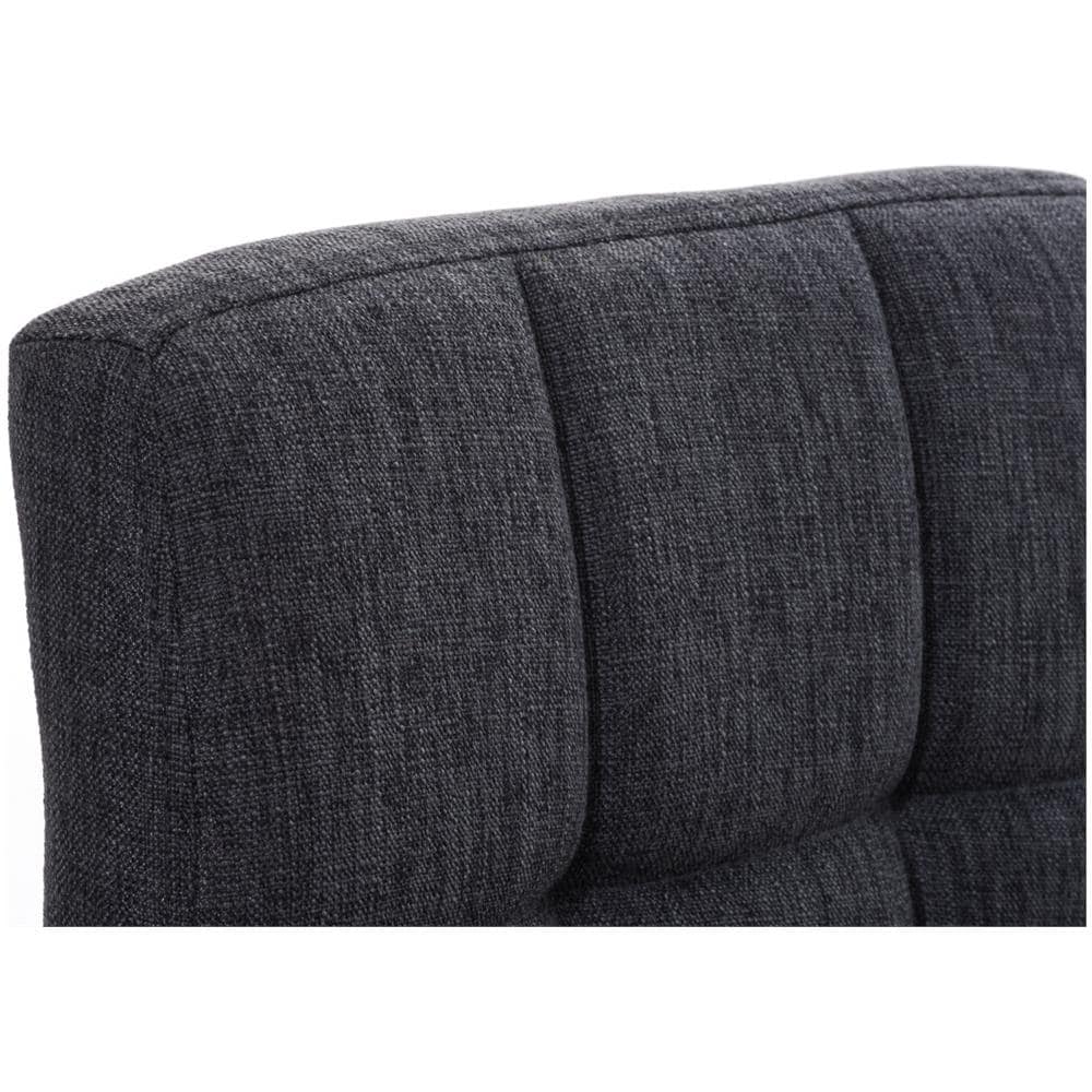 Sgabello Bar PERU con Fodera in Tessuto | Sgabello Alto Girevole a 360° e Regolabile in Altezza 64 - 84 cm | Sgabello con Poggiapiedi | Sgabello Cucina con Schienale Imbottito ed Eleganti Cuciture | Sedia Cucina Moderna grigio scuro - Foto 5