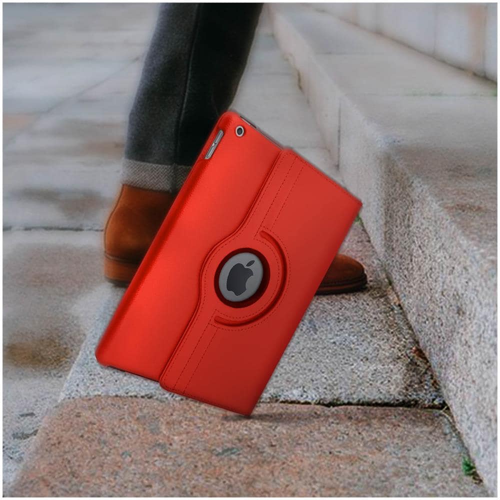 Custodia Ipad 9 2021 Ipad 8 2020 Ipad 7 2019 Supporto Regolabile 360° - Rosso - Foto 2