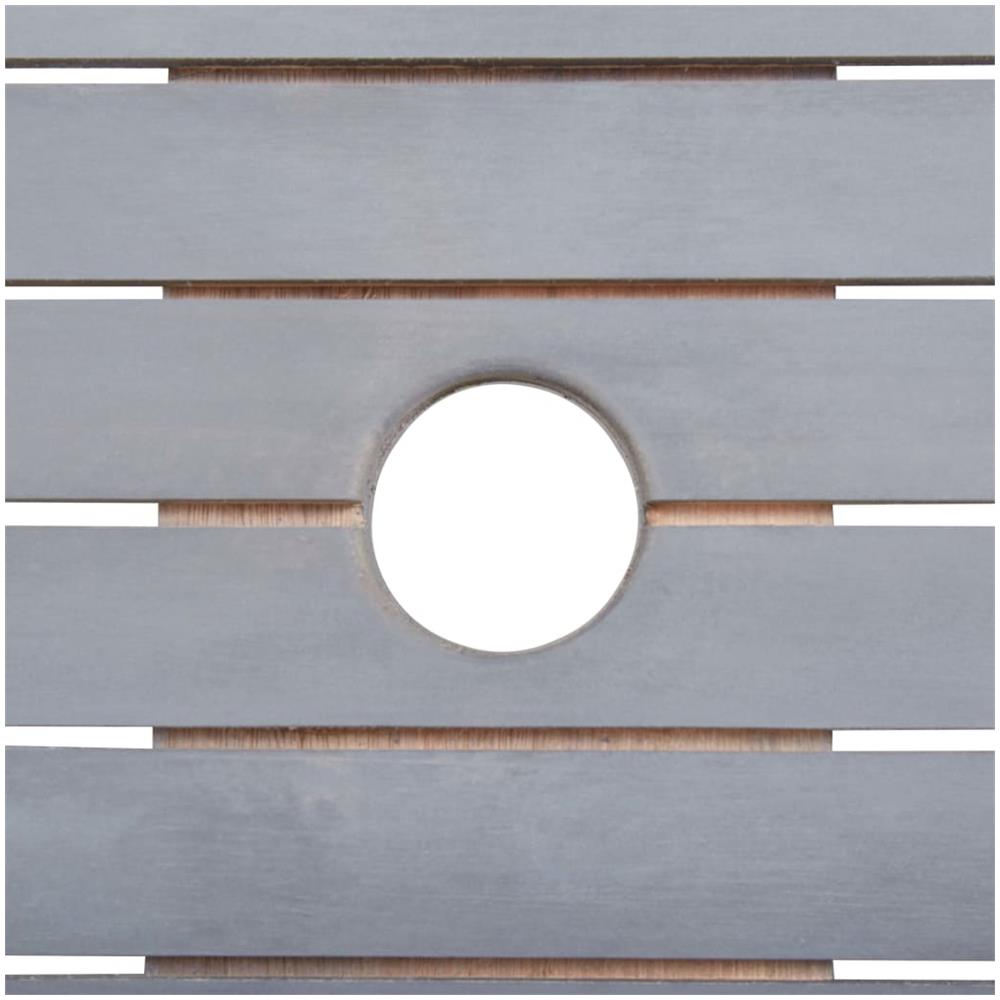 Set Da Pranzo Per Giardino 7 Pz Legno Massello Di Acacia Grigio - Foto 2