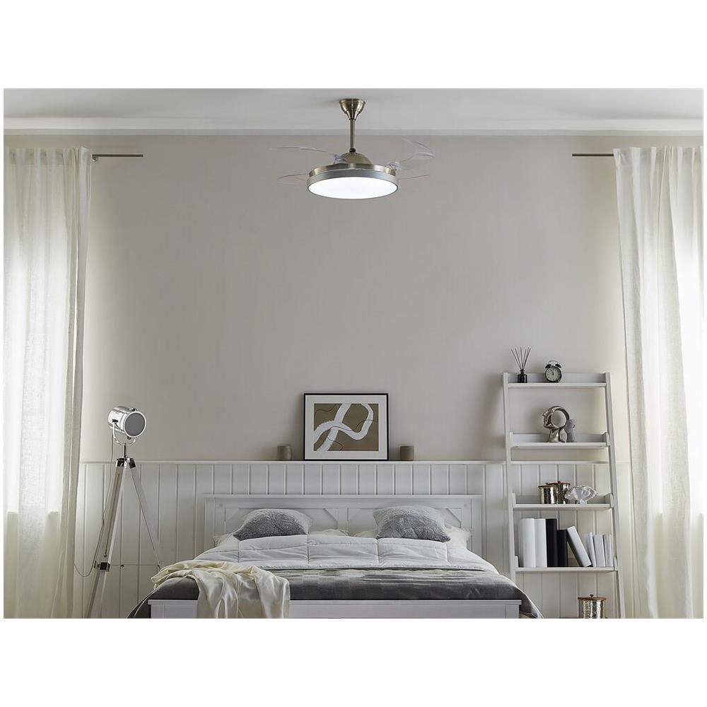 Ventilatore Da Soffitto Con Luce Argento / Trasparente Ibar - Foto 1