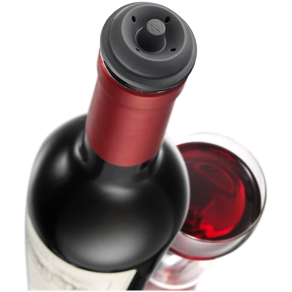 Pompa Salvavino Con Tappo Per Il Vuoto Vacu Vin Nero - Foto 2