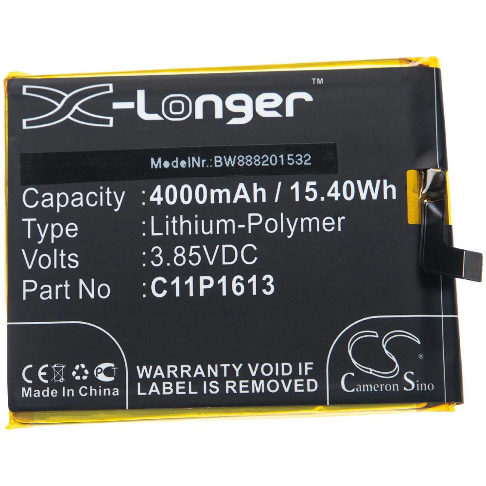 Batteria Sostituisce Asus C11p1613 Per Smartphone Cellulare (3000mah, 3,85v, Li-poly)  - Foto 1