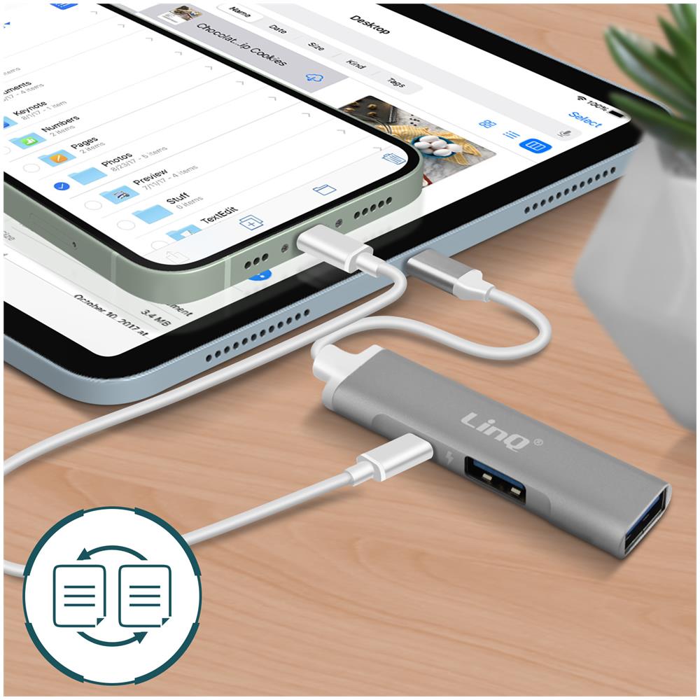 Hub Da Lightning A 2 Usb E 1 Lightning Per Carica E Trasferimento Dati - Foto 2