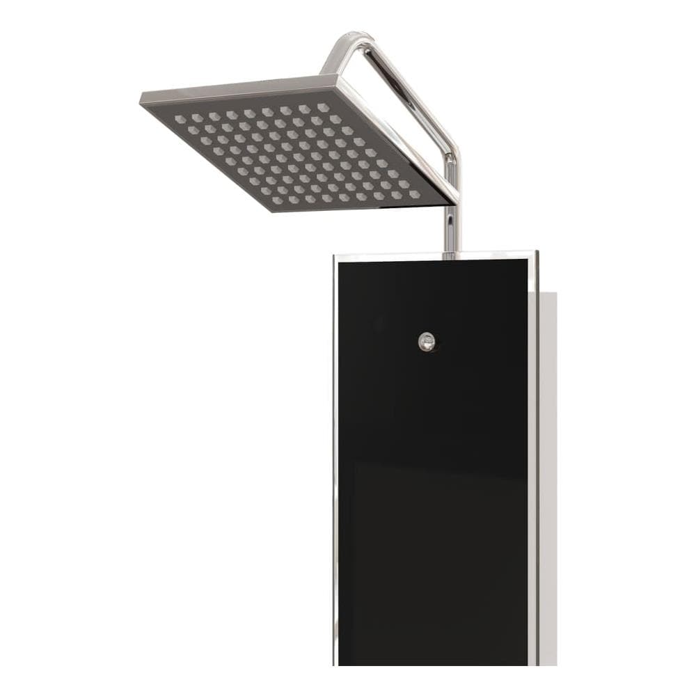 Pannello Doccia In Vetro 18x45,5x130 Cm Nero - Foto 3