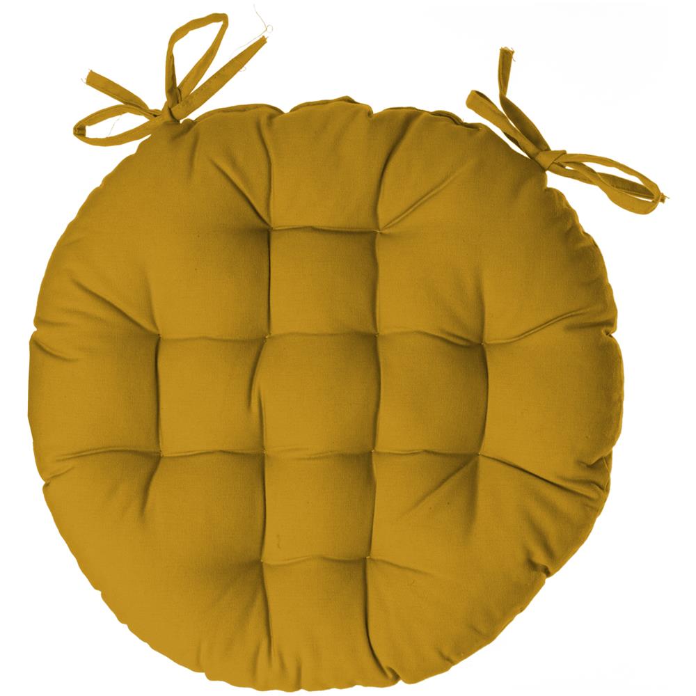 Cuscino Sedia 40 Cm Tinta Unita Giallo Giallo - Foto 1