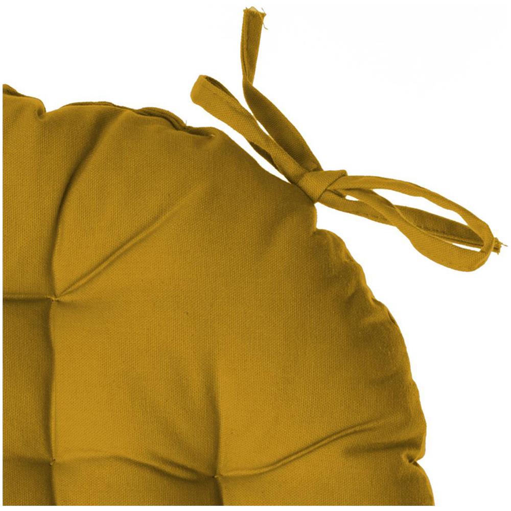 Cuscino Sedia 40 Cm Tinta Unita Giallo Giallo - Foto 2
