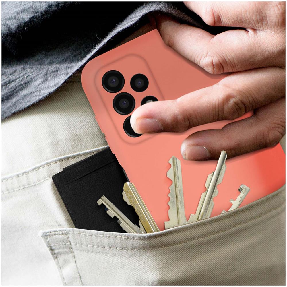 Cover Samsung Galaxy A13 4g Silicone Semi-rigido Soft-touch Rosa Pesca - Foto 2