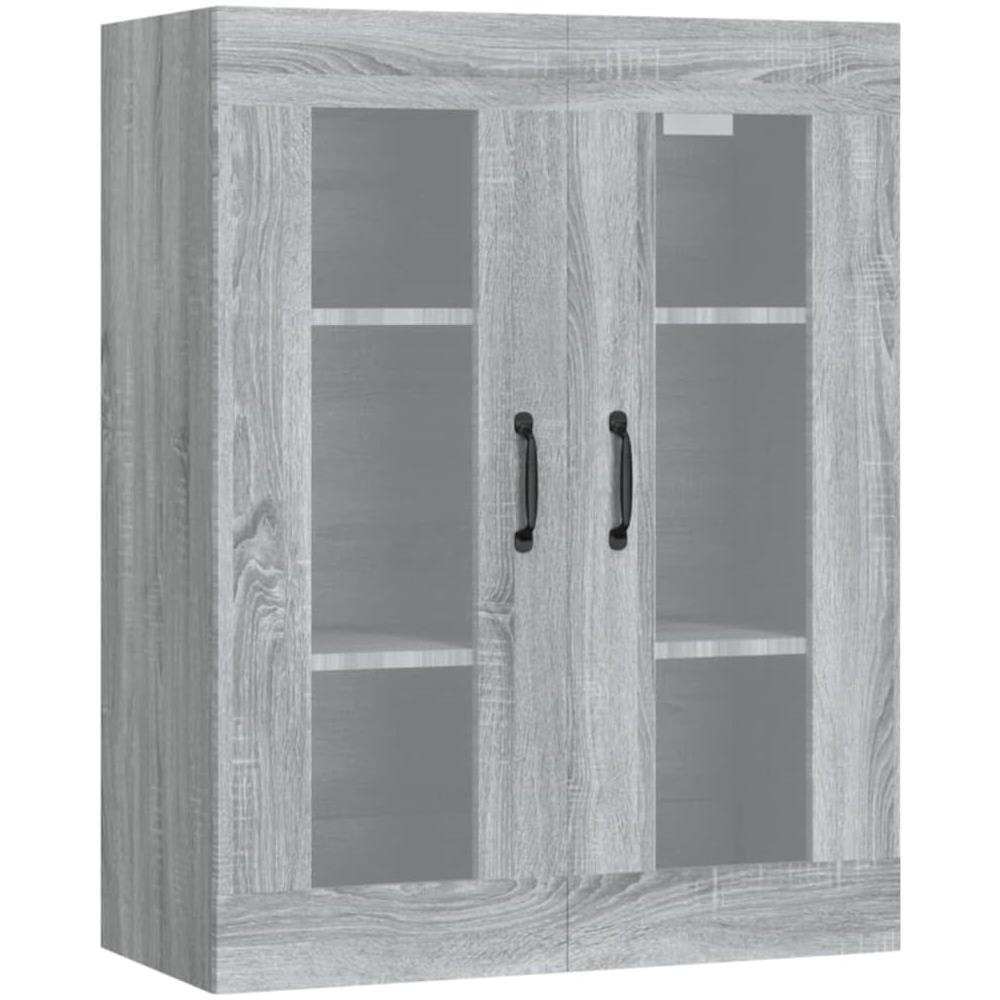 Armadietto Pensile A Parete Grigio Sonoma 69,5x34x90 Cm - Foto 2