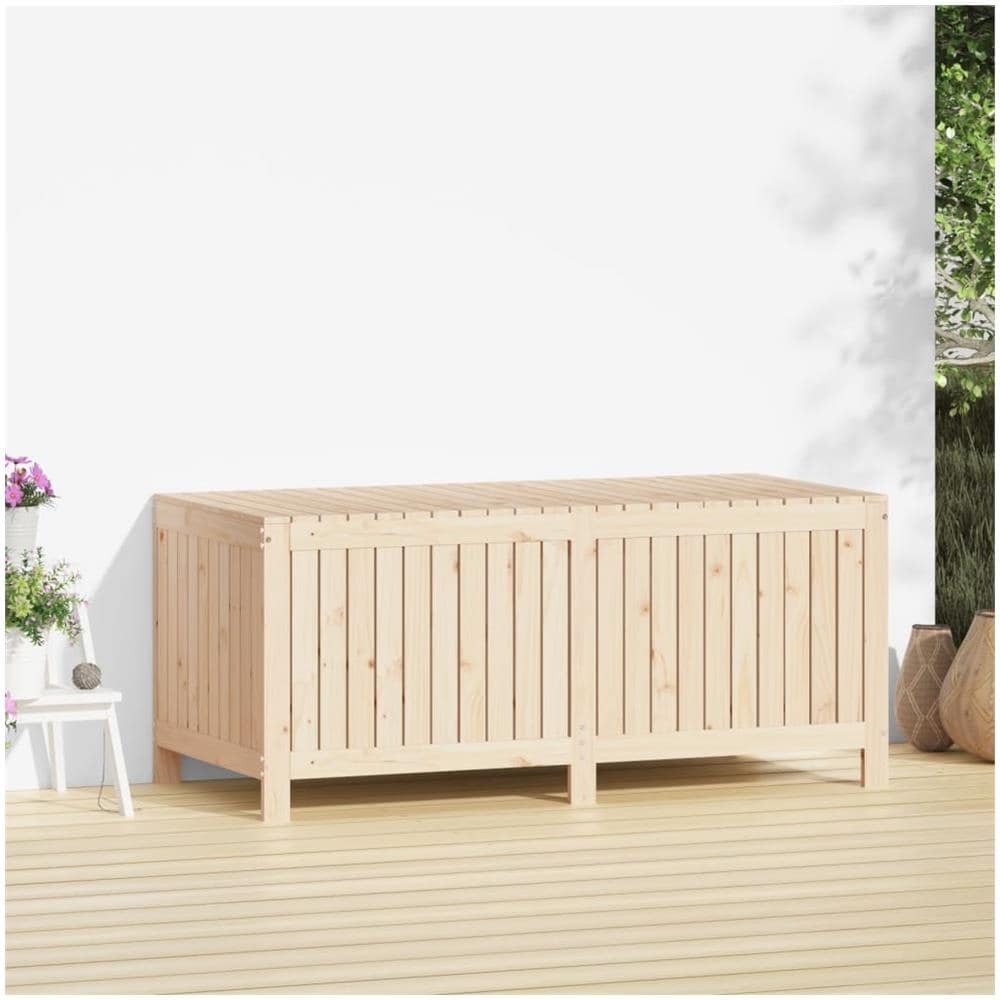 Contenitore Da Giardino 147x68x64 Cm In Legno Massello Di Pino - Foto 2