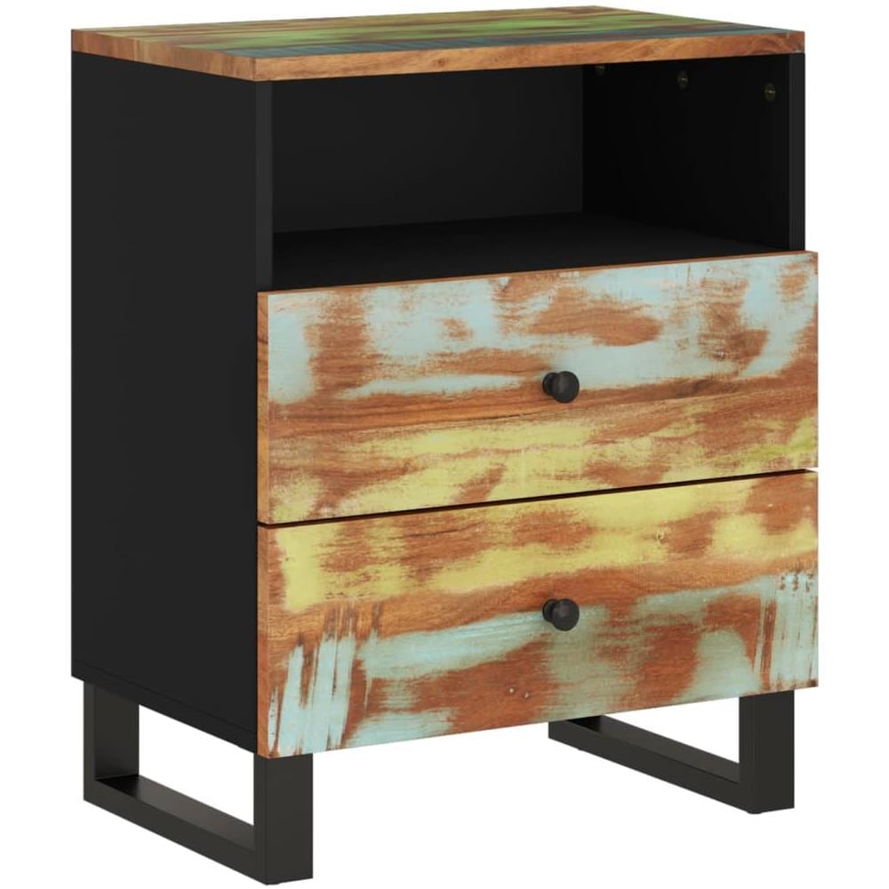 Comodino 50x33x62cm Legno Massello Recupero E Legno Multistrato - Foto 2