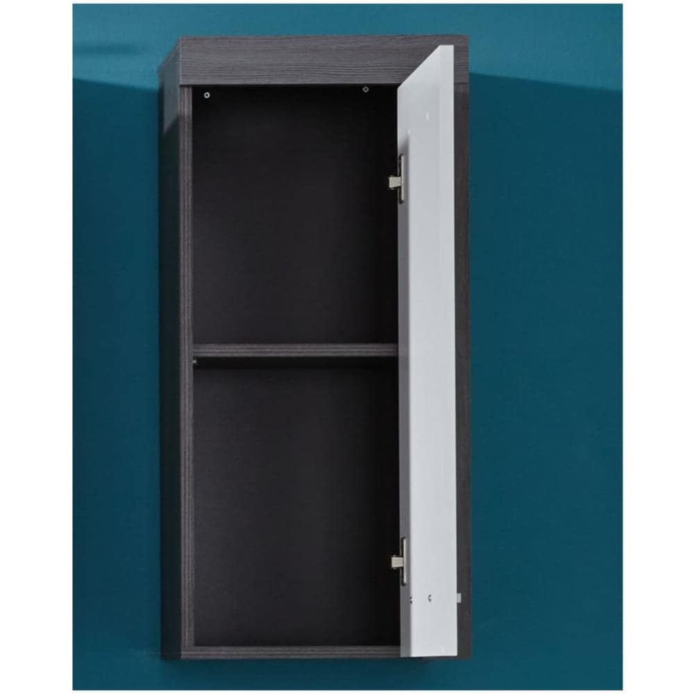 Armadietto Da Parete Miami Bianco E Grigio Fumo - Foto 3