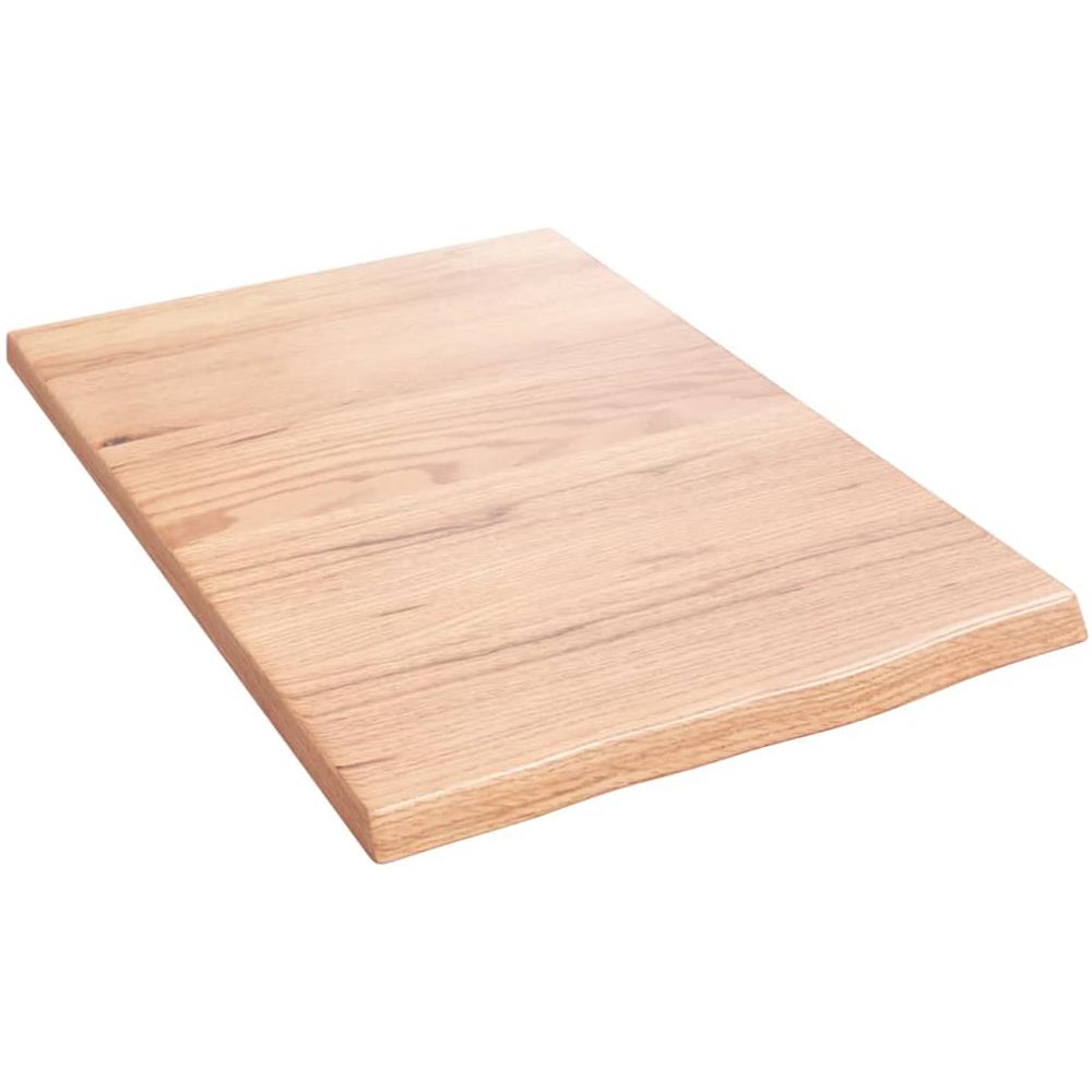 Ripiano Muro Marrone Chiaro 40x60x2 cm Massello Rovere Trattato - Foto 1