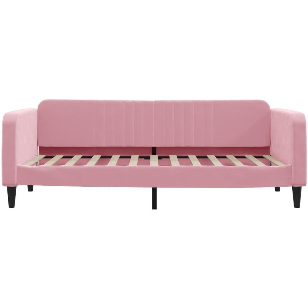 Letto Da Giorno Rosa 90x200 Cm In Velluto - Foto 2