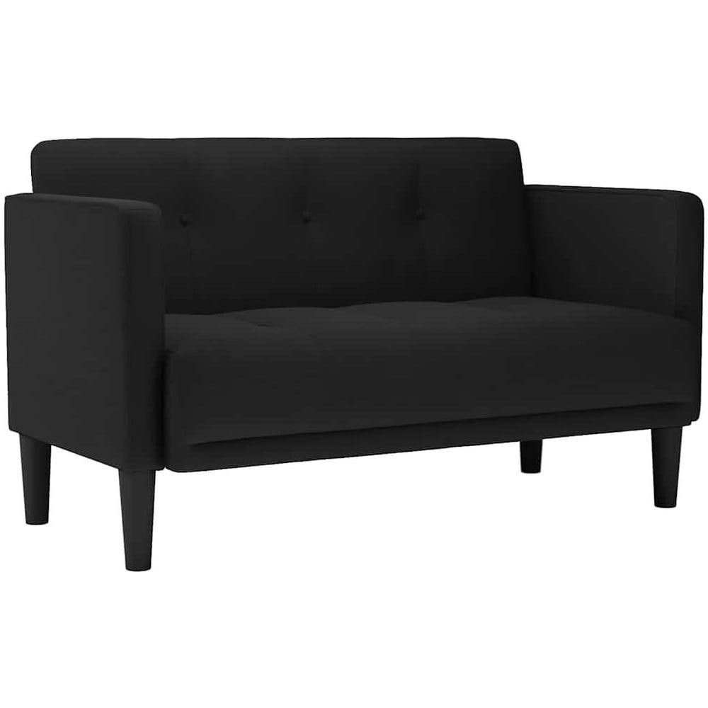 Divano Divanetto Nero 111 cm in Tessuto - Foto 1