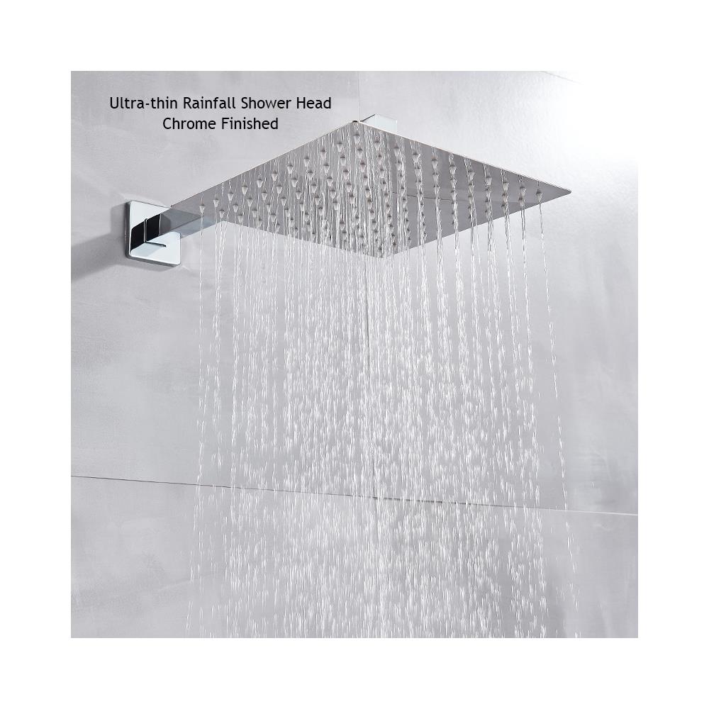 Set miscelatore doccia, Blackswan, tipo M189, modello cromato, 3 vie, termostato e bocca mobile, misura 30 cm - Foto 2