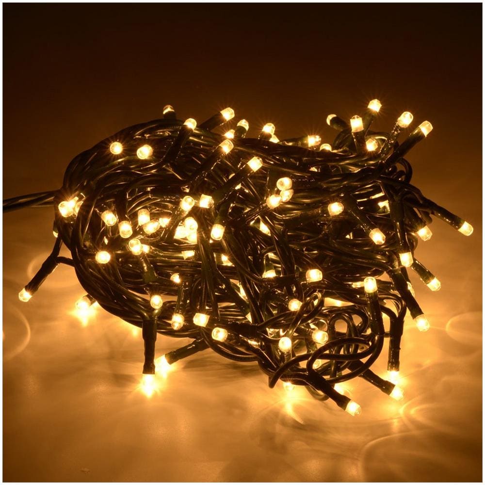 Catena 180 Luci Led Natale Colore Bianco Caldo Decorazione Per Esterno E Interno Con Trasformatore - Foto 1