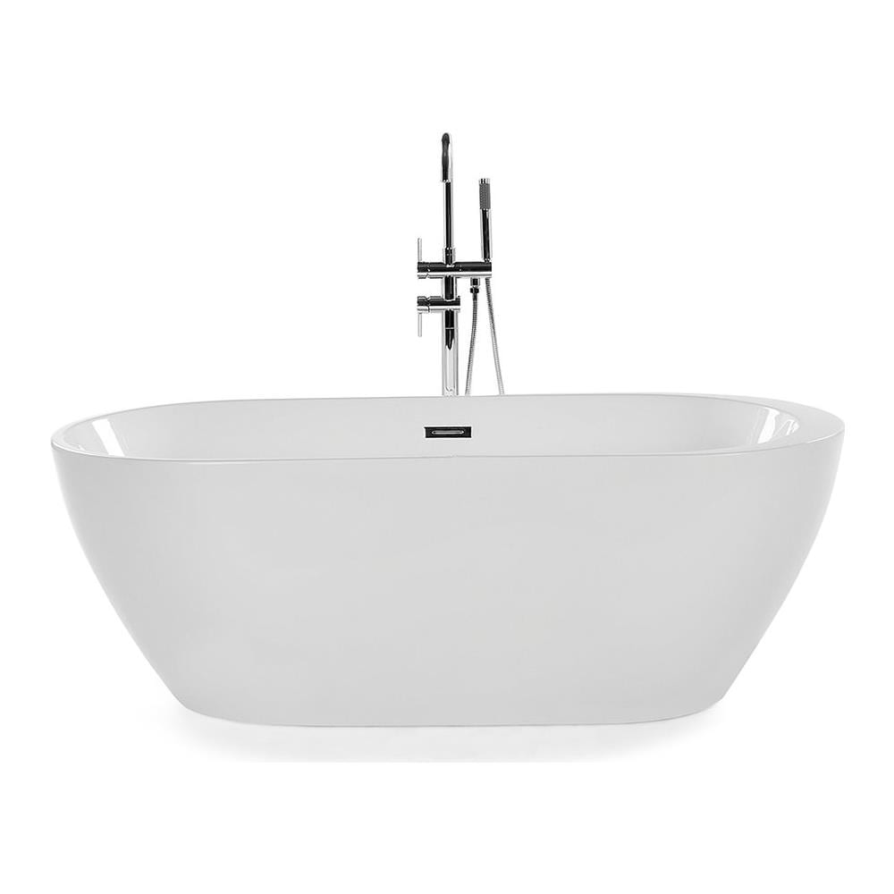 Vasca Da Bagno Freestanding Ovale In Acrilico Bianco Nevis - Foto 1