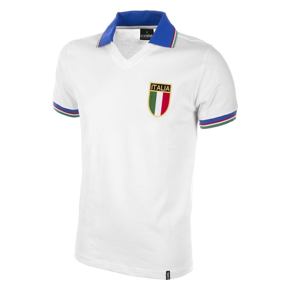 Italy Away World Cup 1982 Short Sleeve Retro Football Shirt - L Adulto - Foto 1