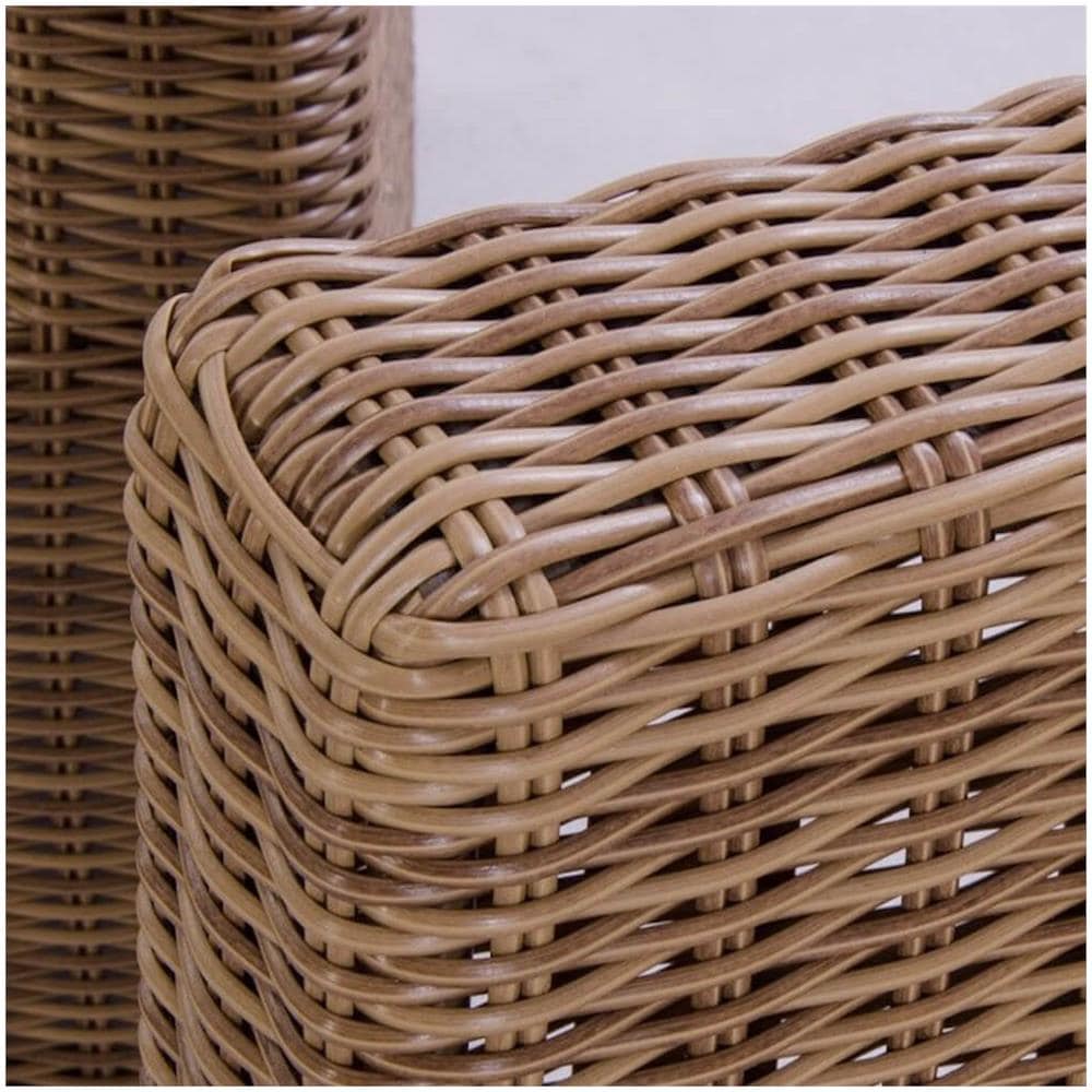 Set Salotto Da Giardino Divano 3 Posti Tavolo E 2 Poltrone In Polyrattan Naturale Bertozzi Capri - Foto 2