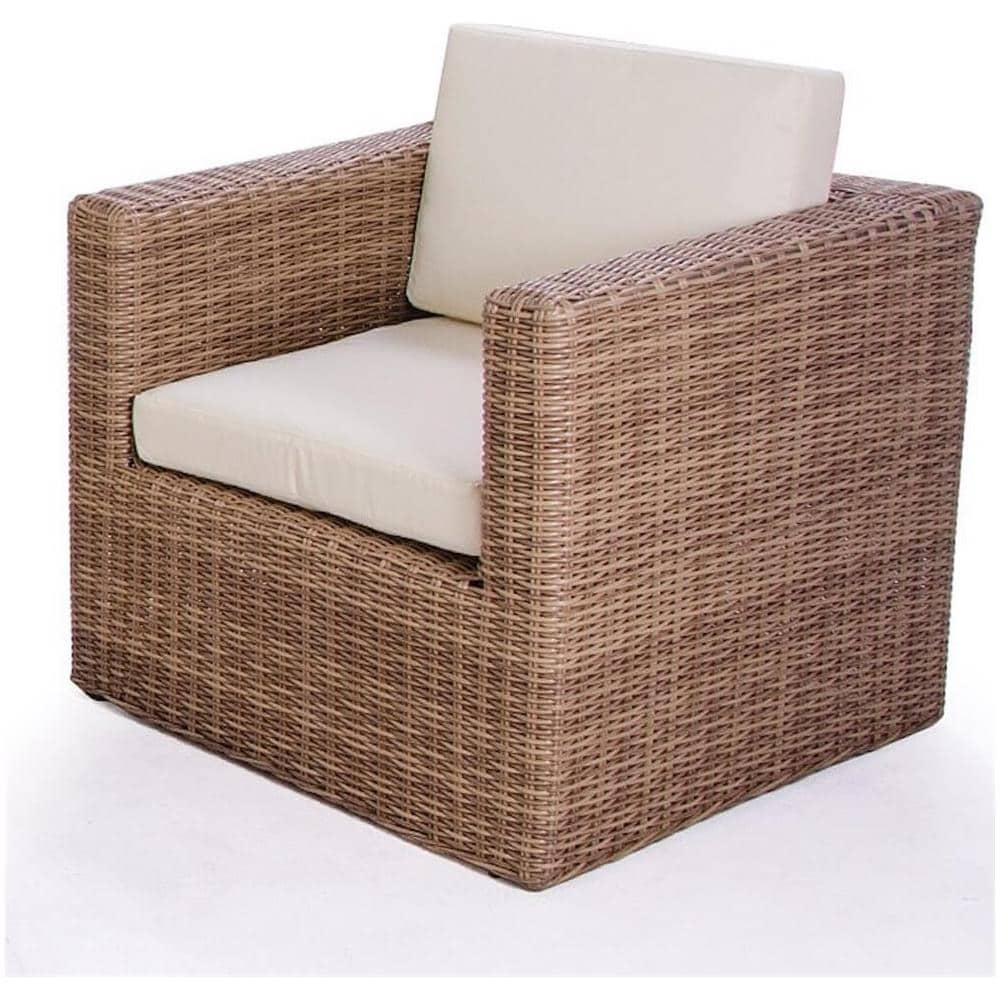 Set Salotto Da Giardino Divano 3 Posti Tavolo E 2 Poltrone In Polyrattan Naturale Bertozzi Capri - Foto 5