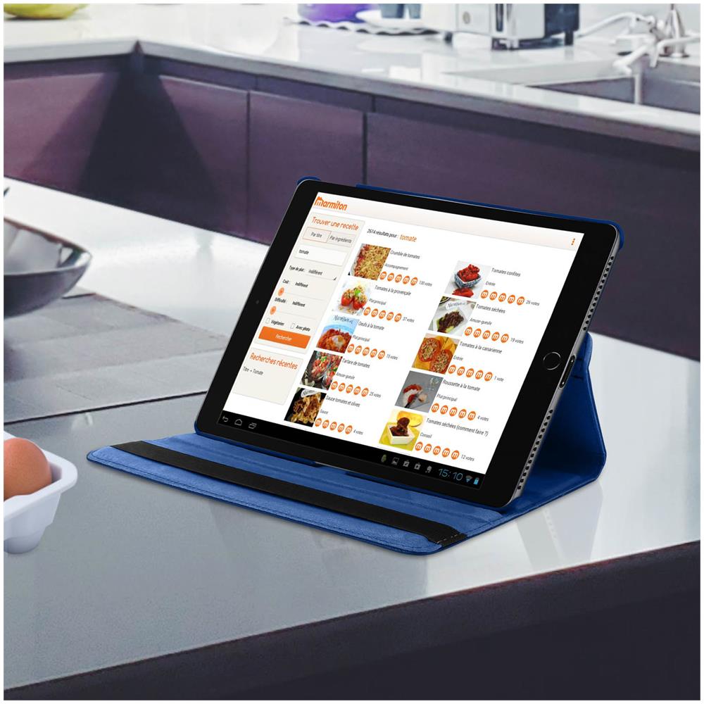 Custodia Ipad 9 2021 Ipad 8 2020 Ipad 7 2019 Supporto Regolabile 360° - Blu - Foto 2