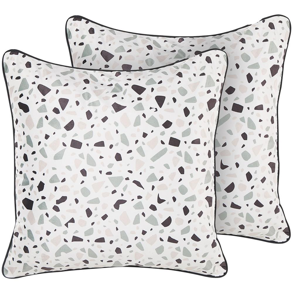Set Di 2 Cuscini In Velluto Multicolore 45 X 45 Cm Lavender - Foto 1