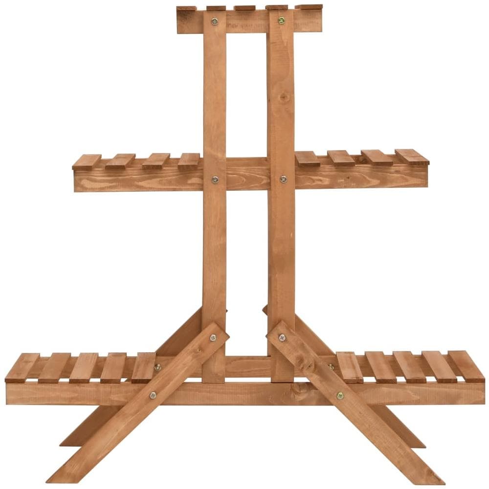 Piedistallo Per Piante 83x25x83 Cm In Legno Di Abete - Foto 1