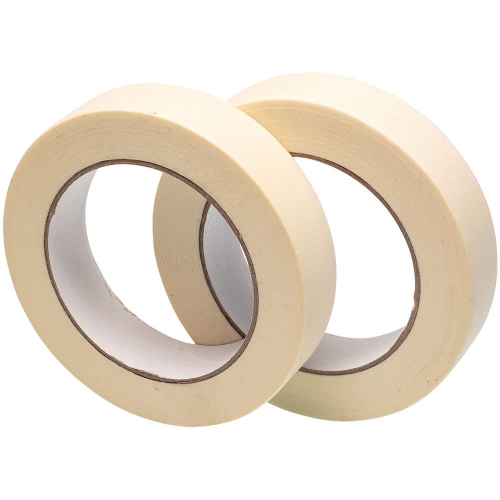 Twin Pack Premium Nastro Adesivo - 50m X 25mm (1) - High Quality Painting Decorating Strong Adhesive - 2 Rotoli Di - Foto 1