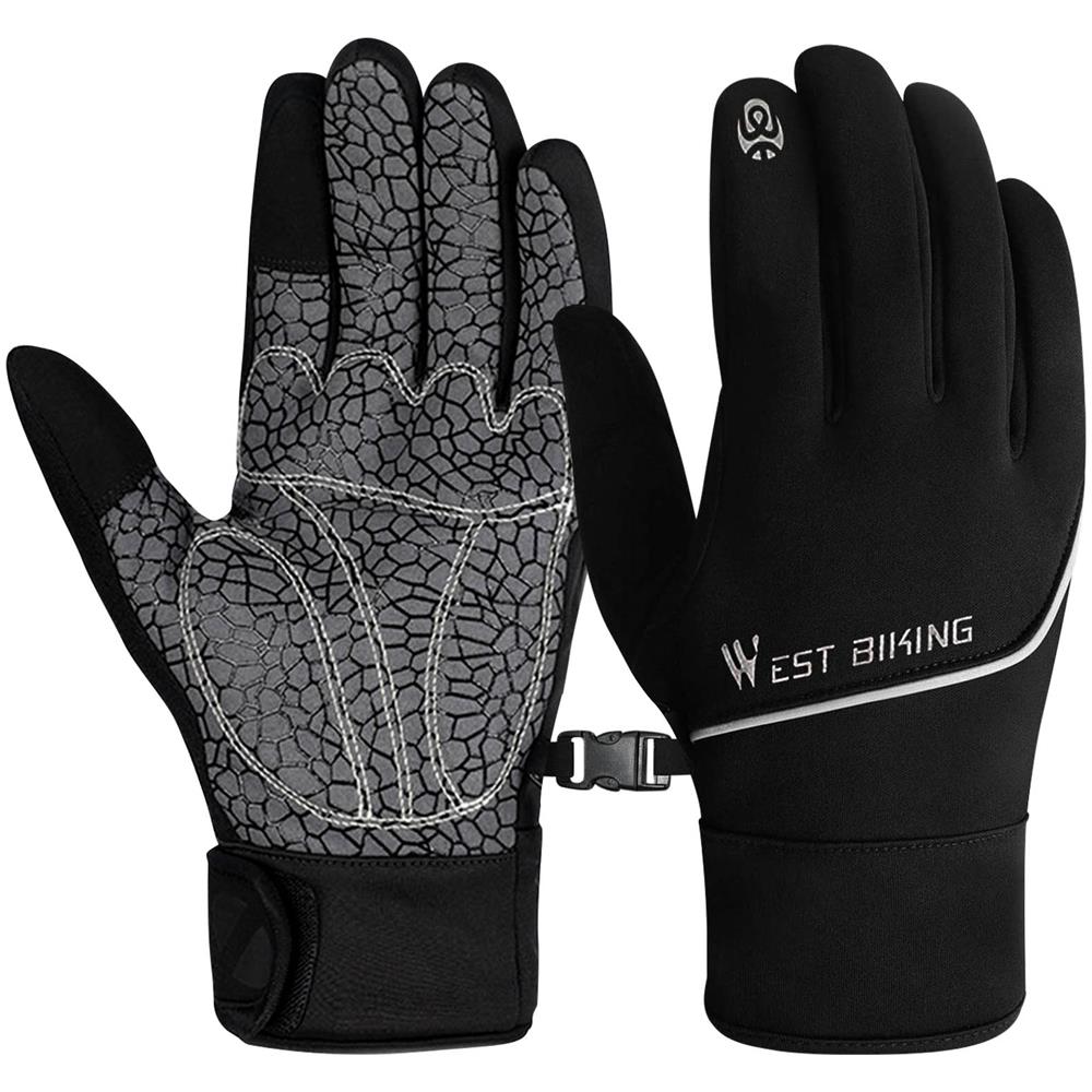 Guanti Da Touchscreen Sportivi Unisex Taglia S Serie West Biking Neri - Foto 2