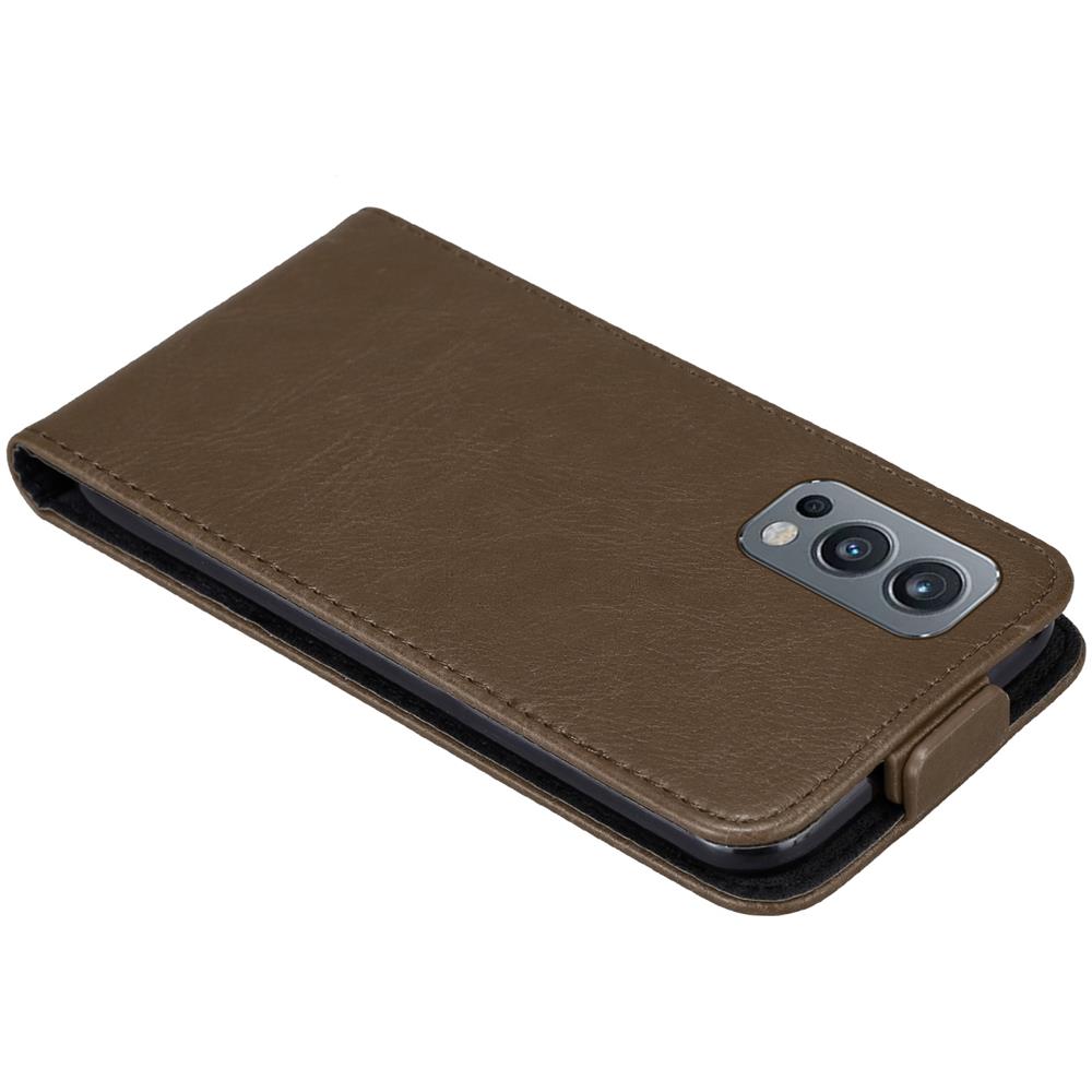 Custodia Compatibile Con Oneplus Nord 2 5g In Bruno Caffè - Coperchio Protettivo In Design Flip Con Chiusura Magnetica - Foto 8