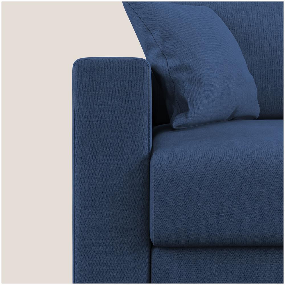 Kafka Divano Letto Angolare In Morbido Tessuto Impermeabile T02 Blu 262 Cm Destro (mat. 120x197) - Foto 6