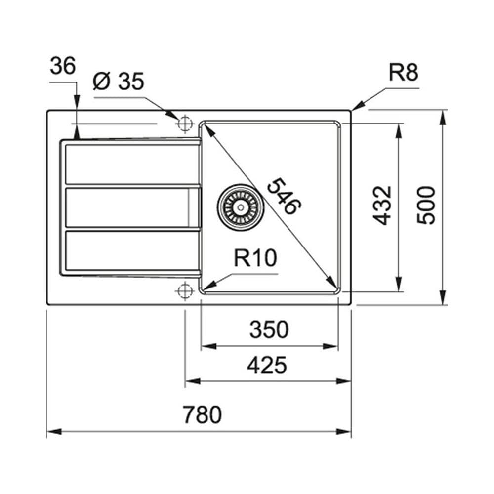 Lavello Soprapiano 955799 con 1 Vasca 1 Gocciolatoio Colore Grigio - Foto 2