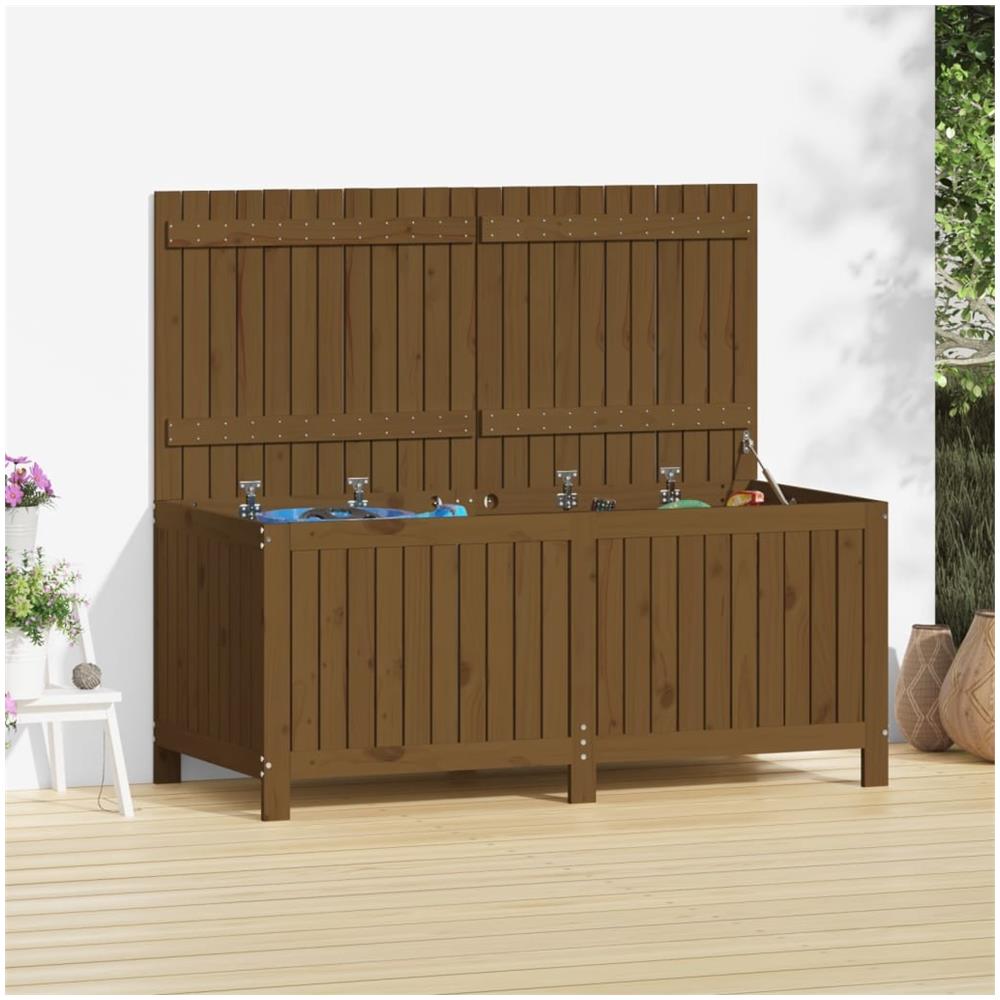 Contenitore Da Giardino Miele 147x68x64 Cm Legno Massello Pino - Foto 3
