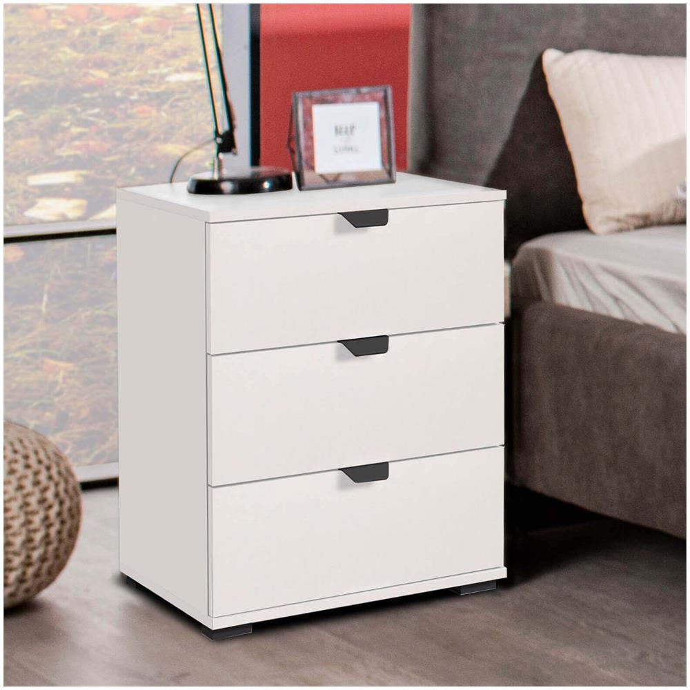 Comodino Moderno 3 Cassetti Di Design Moderno Industrial Cm 45 X 40 X 63 H - Foto 2