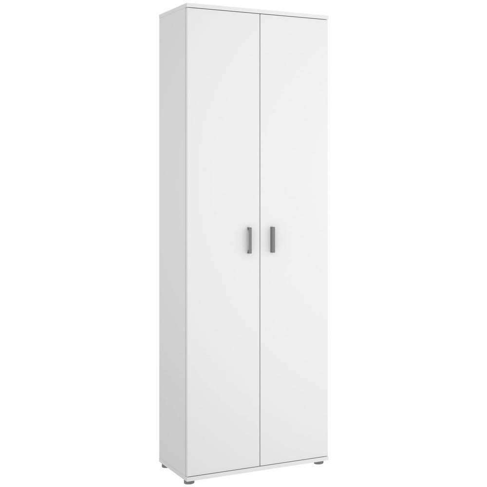 Armadio Multiuso Suretta, Mobile Multifunzione Portaoggetti, Guardaroba A 2 Ante, 61x35h190 Cm, Bianco - Foto 2