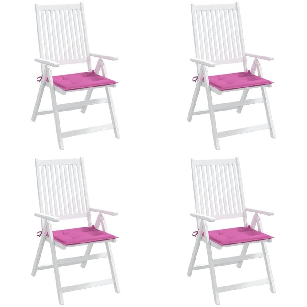 Cuscini Per Sedia Da Giardino 4 Pz Rosa 50x50x3 Cm In Tessuto - Foto 3