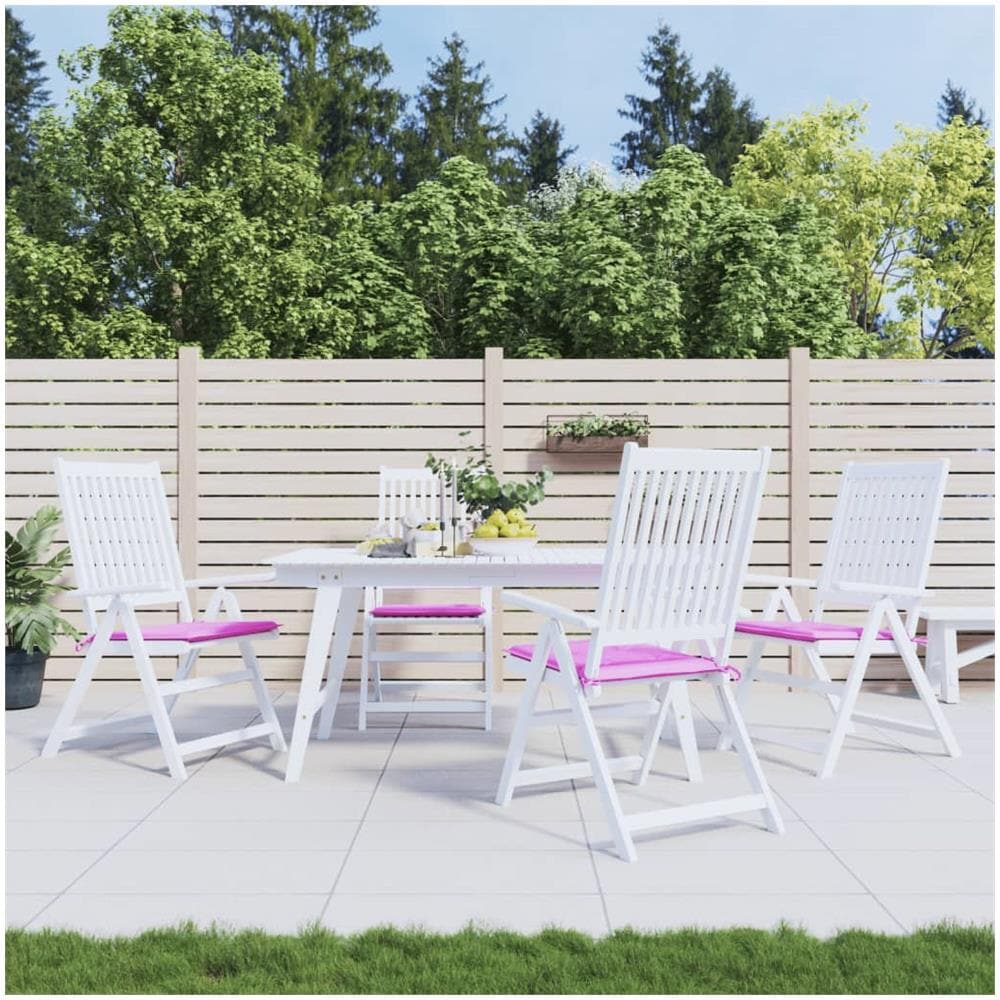 Cuscini Per Sedia Da Giardino 4 Pz Rosa 50x50x3 Cm In Tessuto - Foto 1